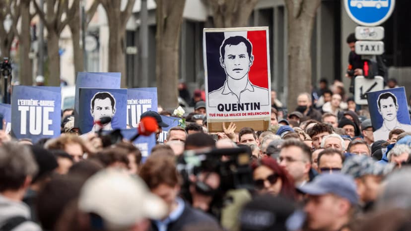 Macron urges 'calm' ahead of tense rally for slain far-right activist