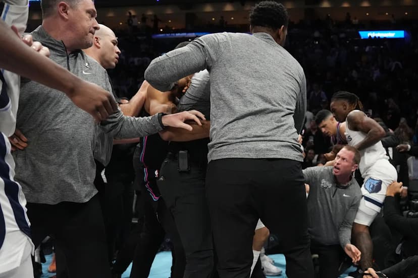 NBA Scuffle Breaks Out During Heat vs. Grizzlies Game