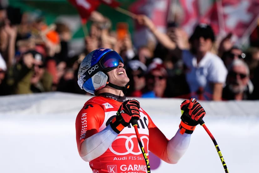 Marco Odermatt closes in on downhill season title after winning first World Cup race since Olympics