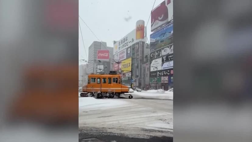 Heavy Snowfall Hits Japan's Hokkaido, Closes Schools