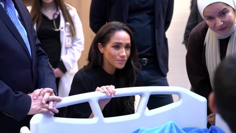 Prince Harry and Meghan visit Syrian and Gaza refugee children in Jordan