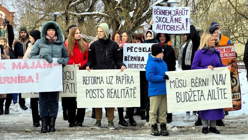 Parents Protest School Closures and Reorganizations in Latvian Municipalities