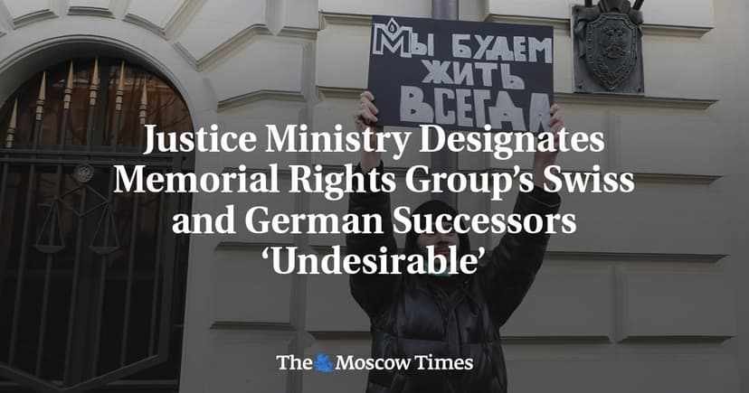 Russian Justice Ministry Labels Rights Groups 'Undesirable'