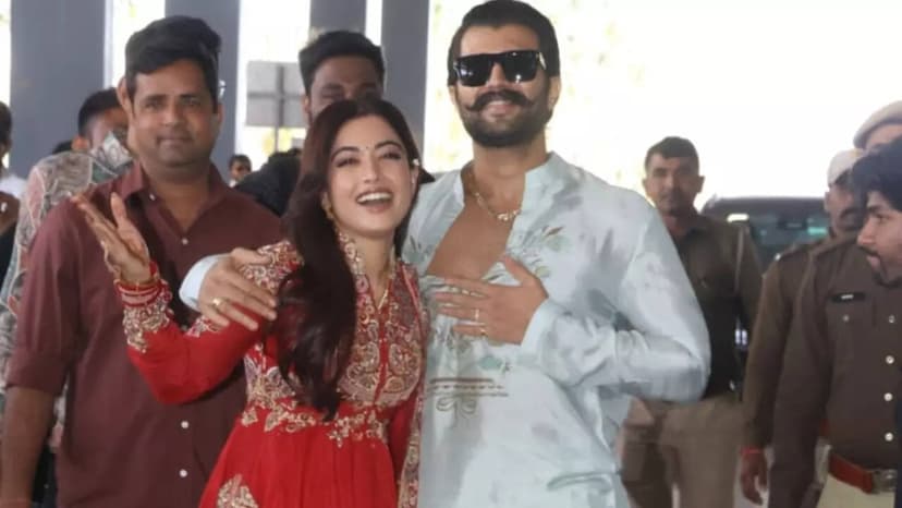 Newlyweds Rashmika-Vijay make their first appearance after their wedding — watch