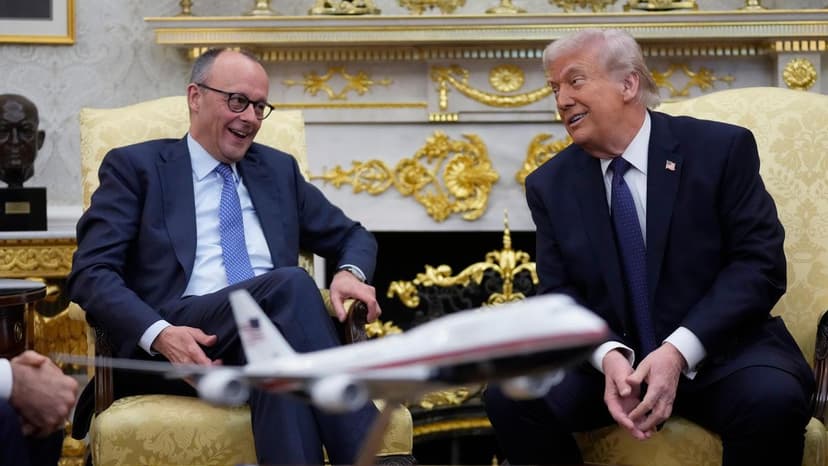 Trump says Germany helping with Iran strikes, meets Merz at White House