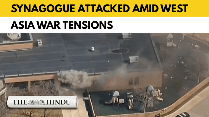 Watch: War tensions echo in U.S. as vehicle rams into Michigan synagogue