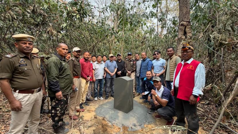 First border pillar between Assam, Arunachal erected