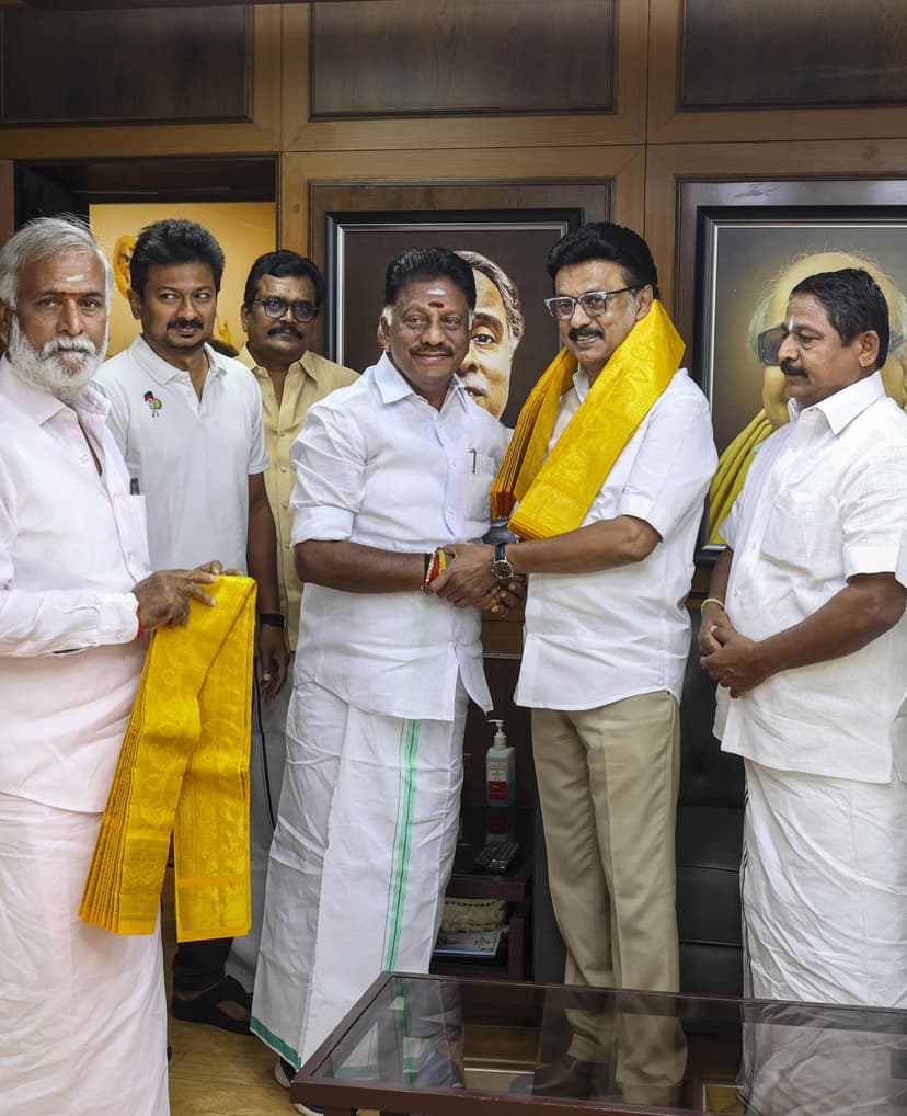Former AIADMK Leader O. Panneerselvam Joins DMK