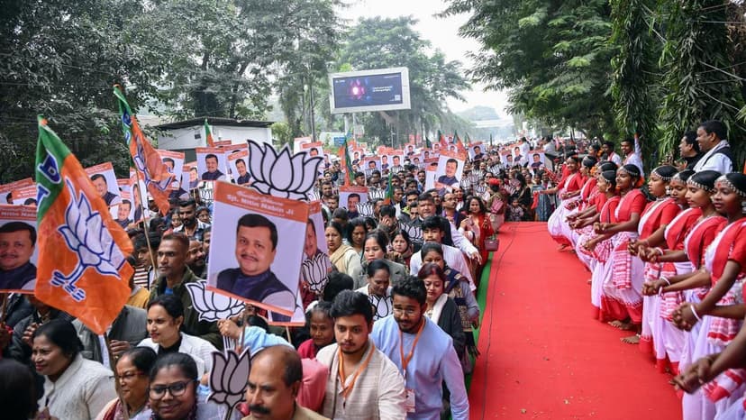 Assam BJP Flags Off 'Jan Ashirwad Yatra' Ahead of Elections