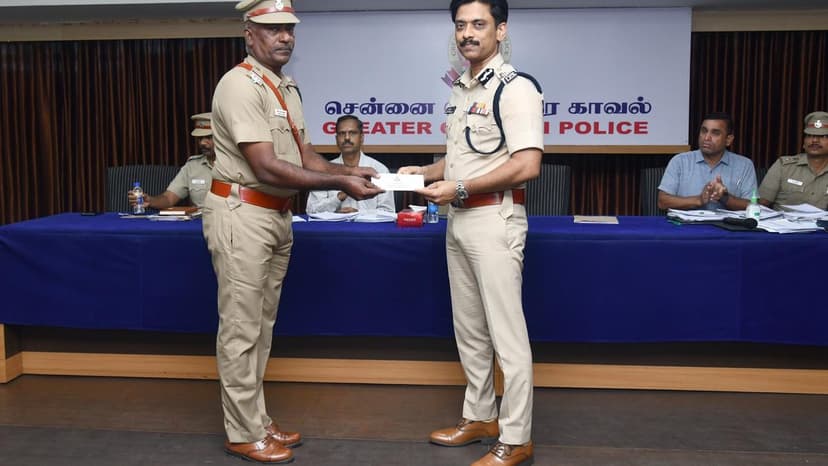 Chennai Police honor personnel for foiling bomb attack