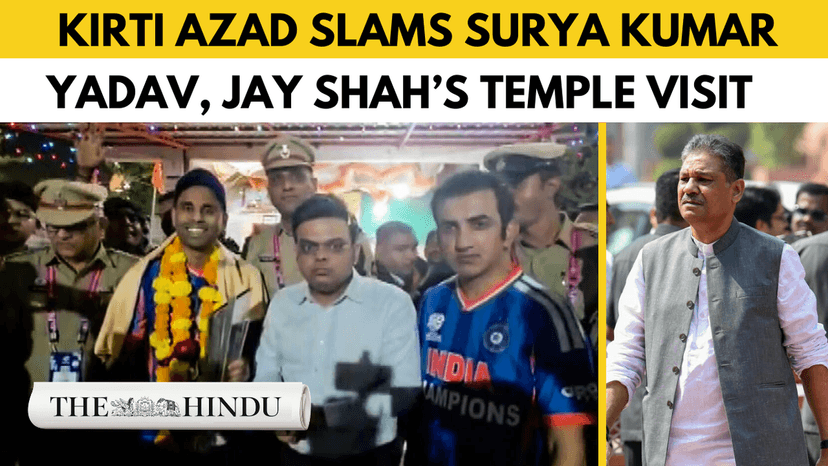 ‘This Team Represents INDIA’:Kirti Azad slams Suryakumar Yadav, Jay Shah over temple visit with T20 WC trophy