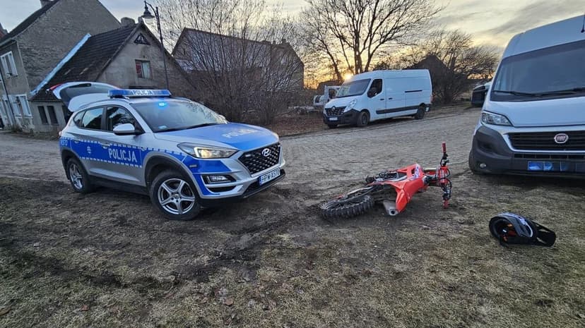Teenager on One Wheel Collides with Police Car During Chase