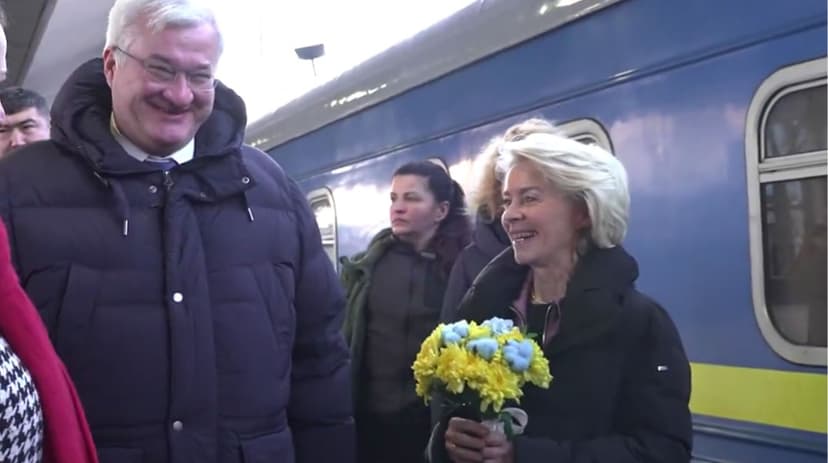 European Commission president and European Council chief arrive in Kyiv