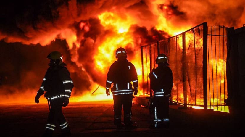 Russians hit port infrastructure in Odesa Oblast, oil tank catches fire