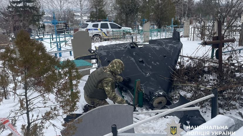 Undetonated Shahed drone warhead found in cemetery in Kirovohrad Oblast