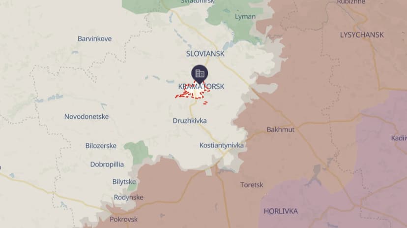 Russia Shells Kramatorsk with Tubed Artillery