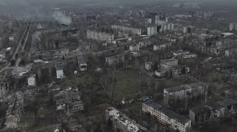 Ukrainian Forces Release Footage of Russian Destruction in Kostiantynivka