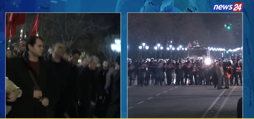 Protesters Clash with Police in Albania