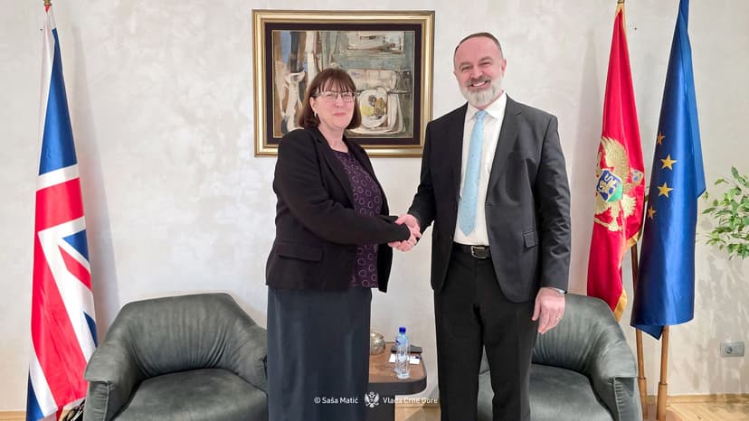 Montenegro's Đeljošaj Meets British Ambassador, Highlights Shared Values