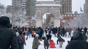 Snowball Fight in New York Leads to Clash Between Mayor and Police