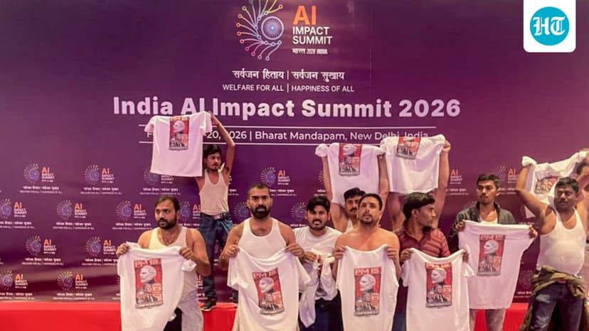 ‘Sepoys of Lashkar-e-Rahul’: BJP slams Congress over shirtless protest at India AI summit