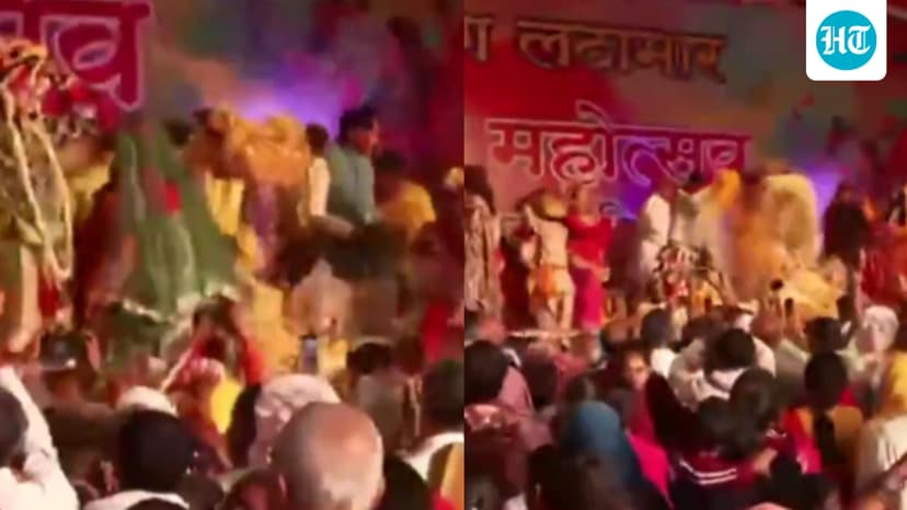 'Phoolon ki Holi' begins in Vrindavan amid massive crowd and tight security | Watch