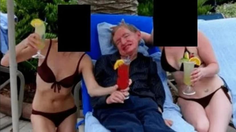 Stephen Hawking Appears in Epstein Case Files Photo