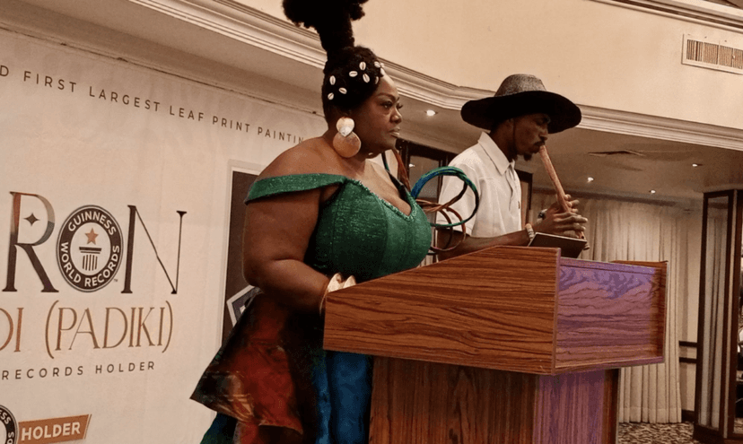 Ghanaian Artist Sets Guinness Record for Largest Leaf Print Painting