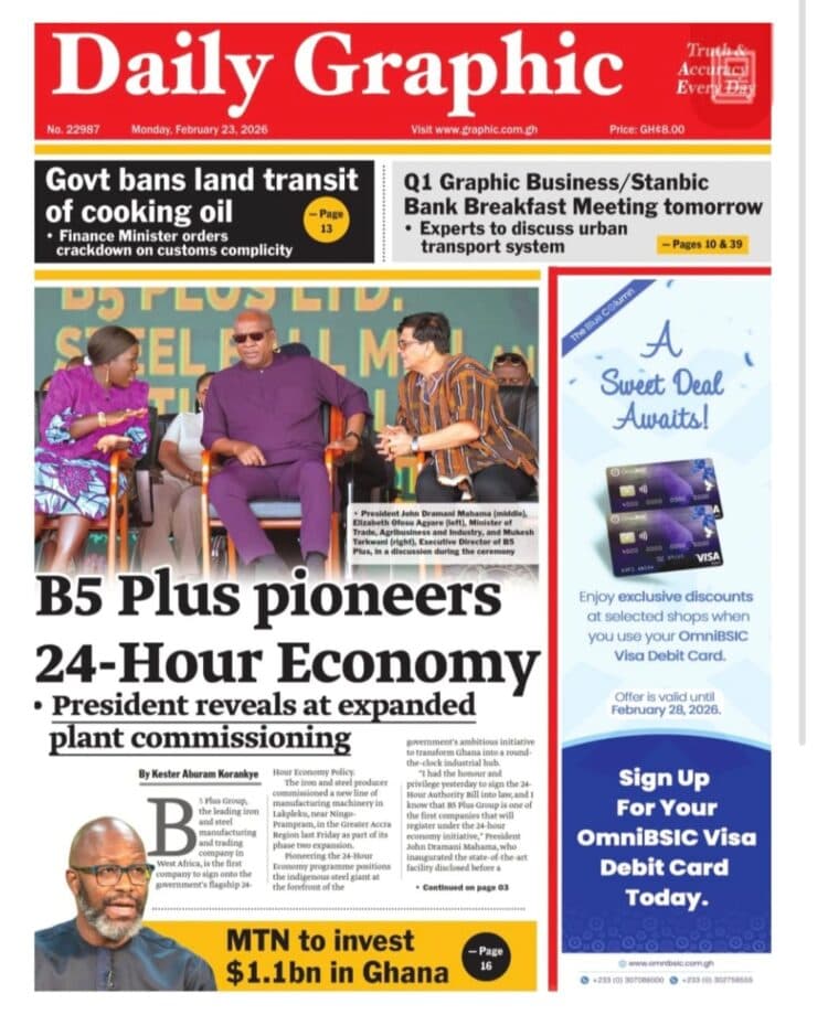 Today’s front pages: Monday, February 23, 2025