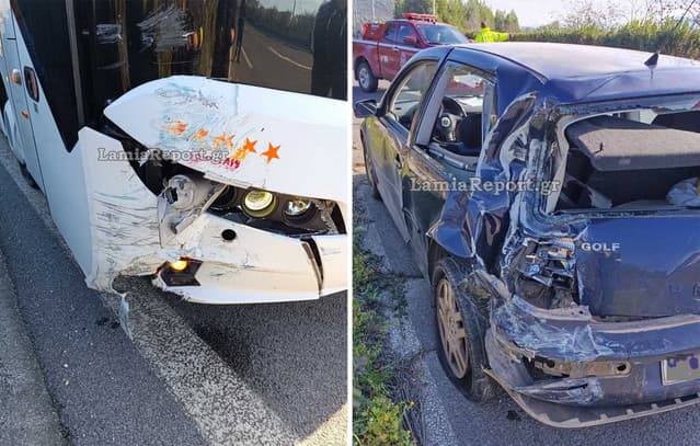 Bus Collides with Car Carrying Nuns in Fthiotida, Greece