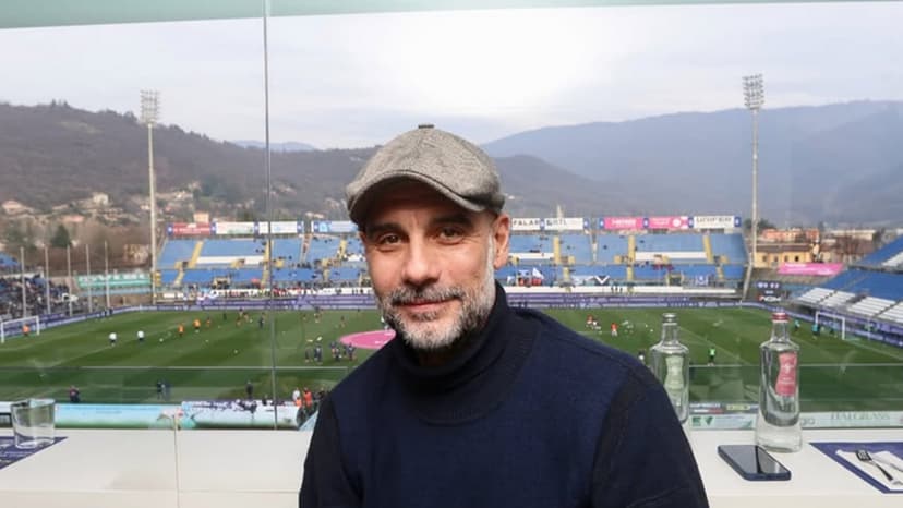 Pep Guardiola Attends Brescia Match