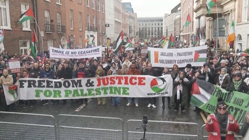 Thousands Attend March for Palestine in Dublin