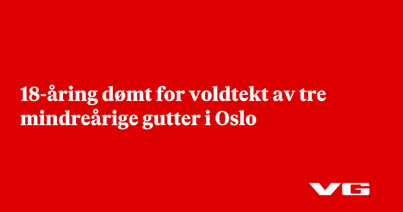 18-Year-Old Sentenced for Rape of Three Minors in Oslo