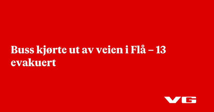Bus Drives Off Road in Flå, Norway, 13 Evacuated
