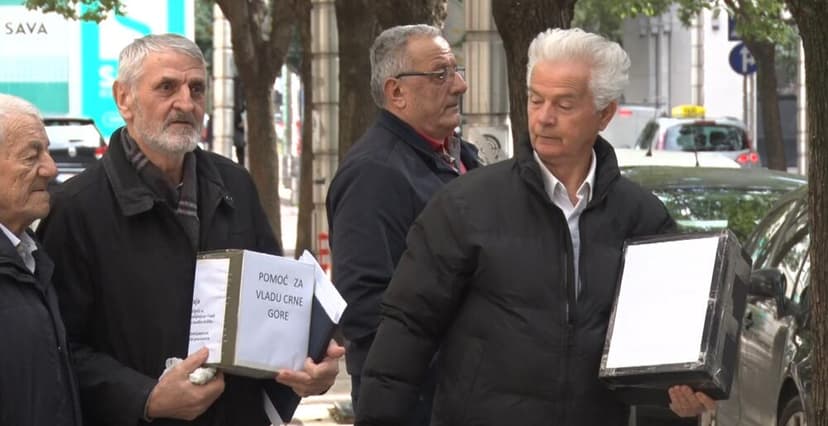Montenegrin Pensioner Representatives Deliver Humanitarian Aid and Demands