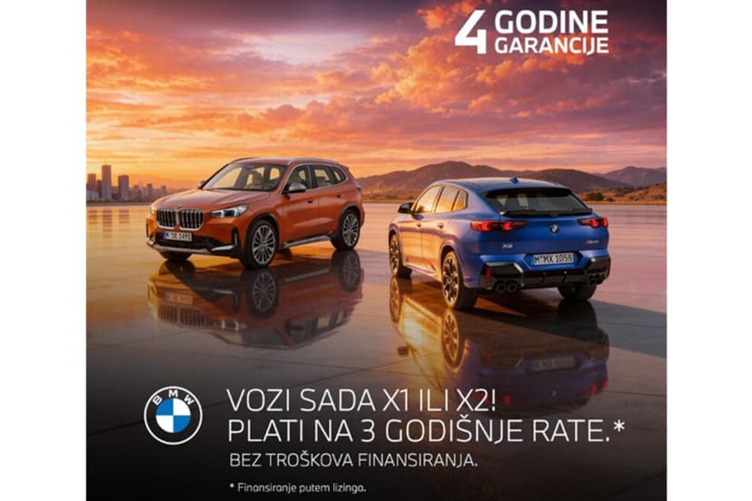 BMW Offers X1 or X2 Models with Three-Year Installment Plan