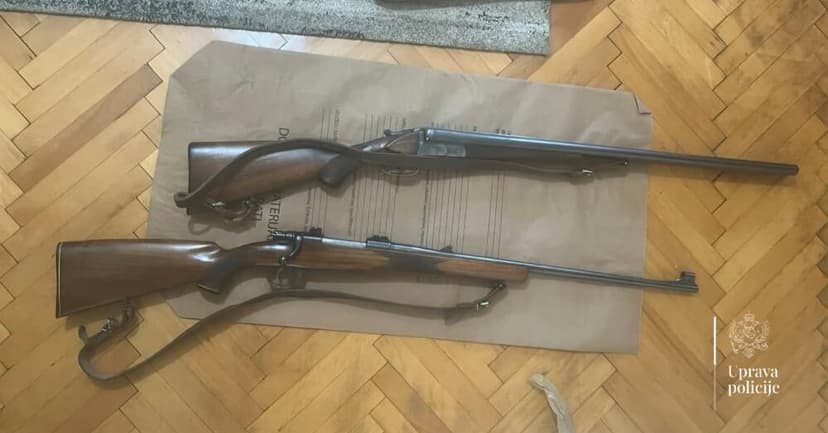 Two Rifles and Over 400 Rounds of Ammunition Seized in Podgorica